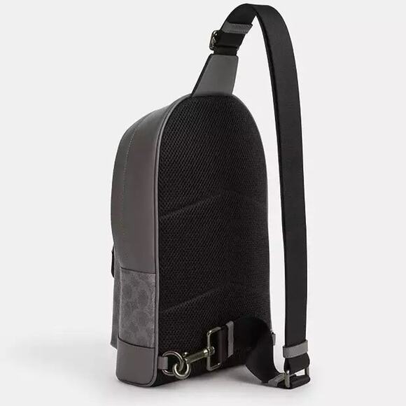 NWT Coach West Pack In Signature Canvas With Varsity Stripe CV923 - Picture 6 of 7